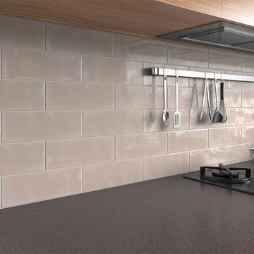 Warm Concrete, 4" x 12" Ceramic Tile | Kitchen Backsplash Tile by MSI