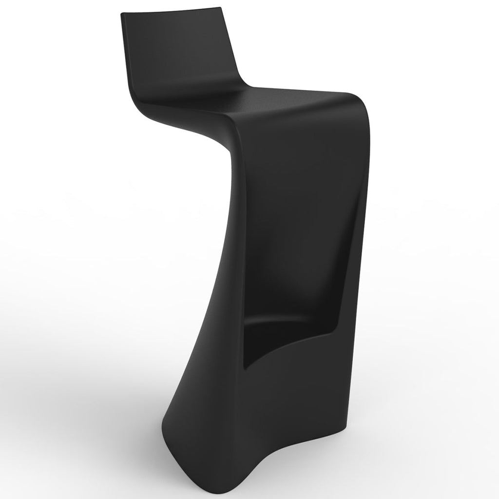 Wing Bar Stool | Modern Patio Furniture - BLACK
