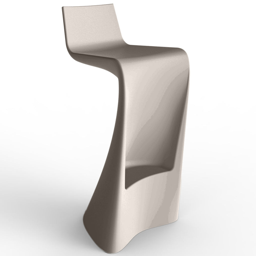 Wing Bar Stool | Modern Patio Furniture - TAUPE