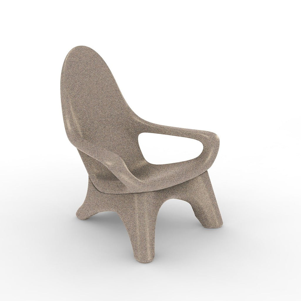 Modern chair with a textured surface on a white background