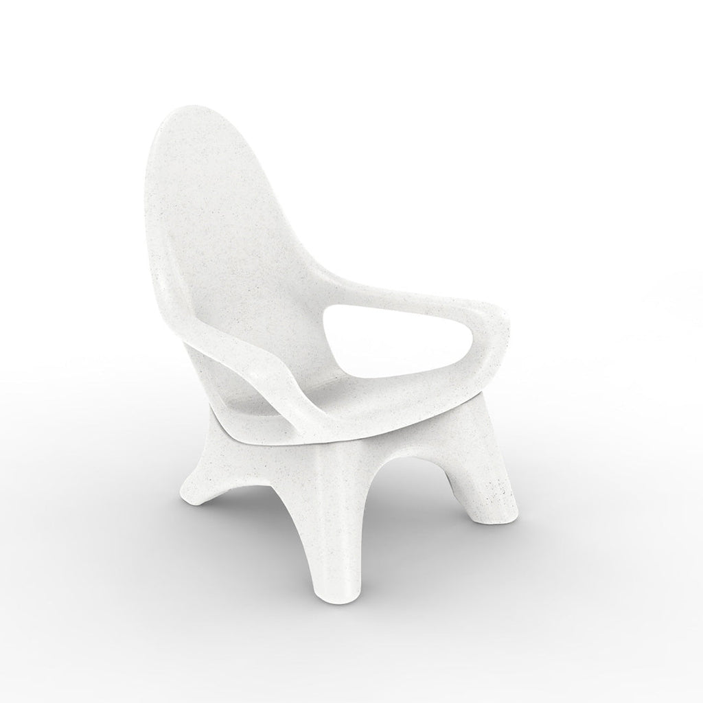 White modern chair on a light gray background