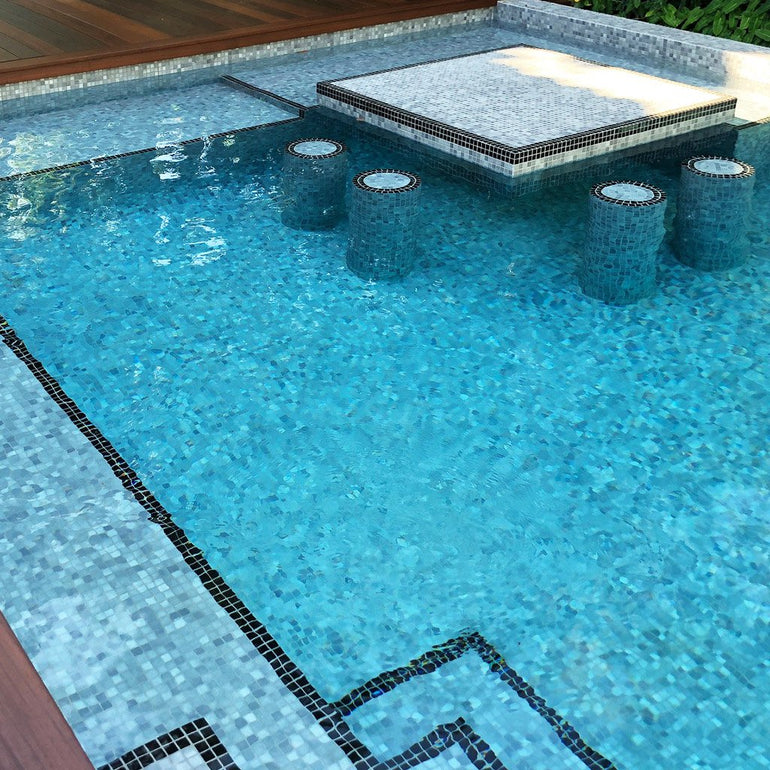 Fog Grey, 1" x 1" - Glass Tile