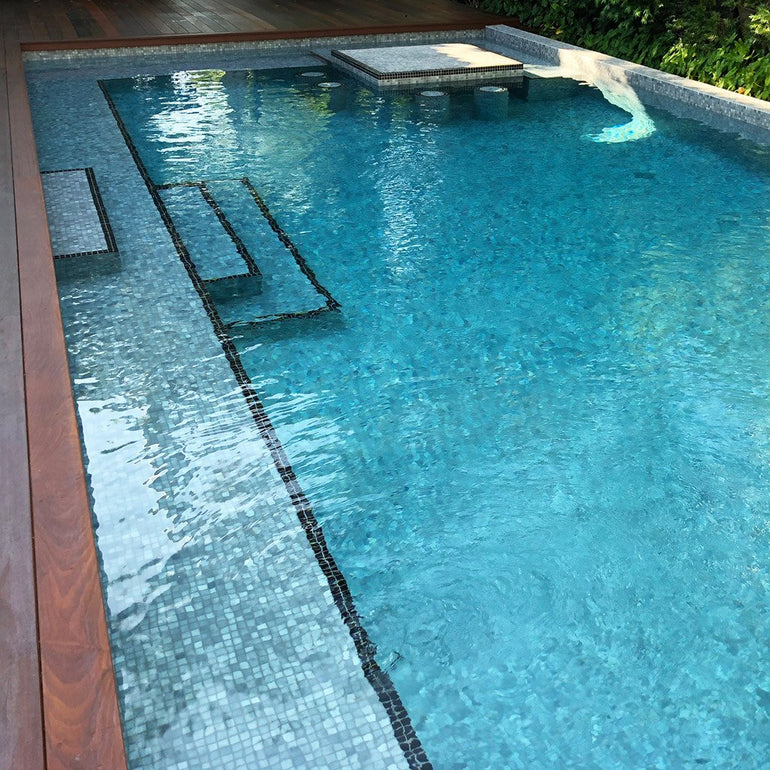Fog Grey, 1" x 1" - Glass Tile