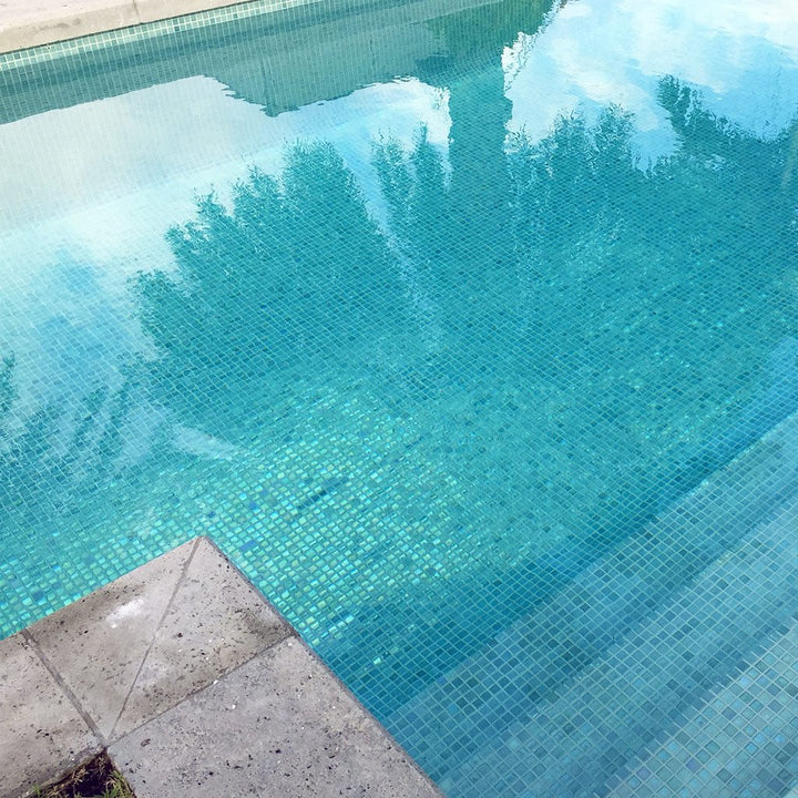 Green Swimming Pool Tile | Green Glass and Porcelain Waterline Tile ...