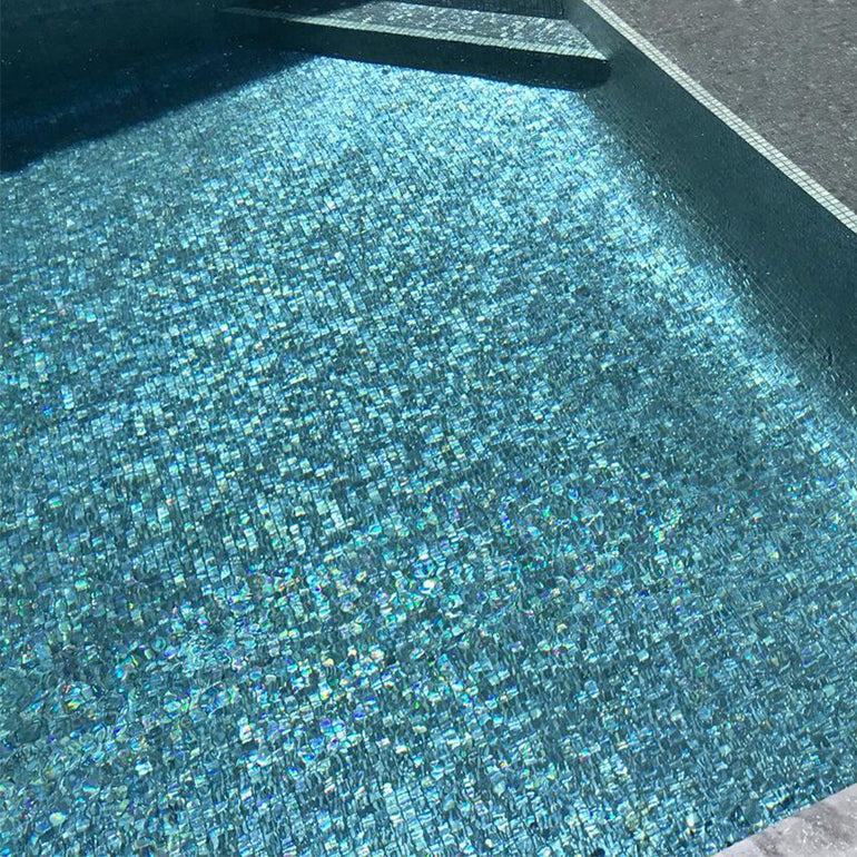 Galaxy - Silver, 1" x 1" - Glass Tile