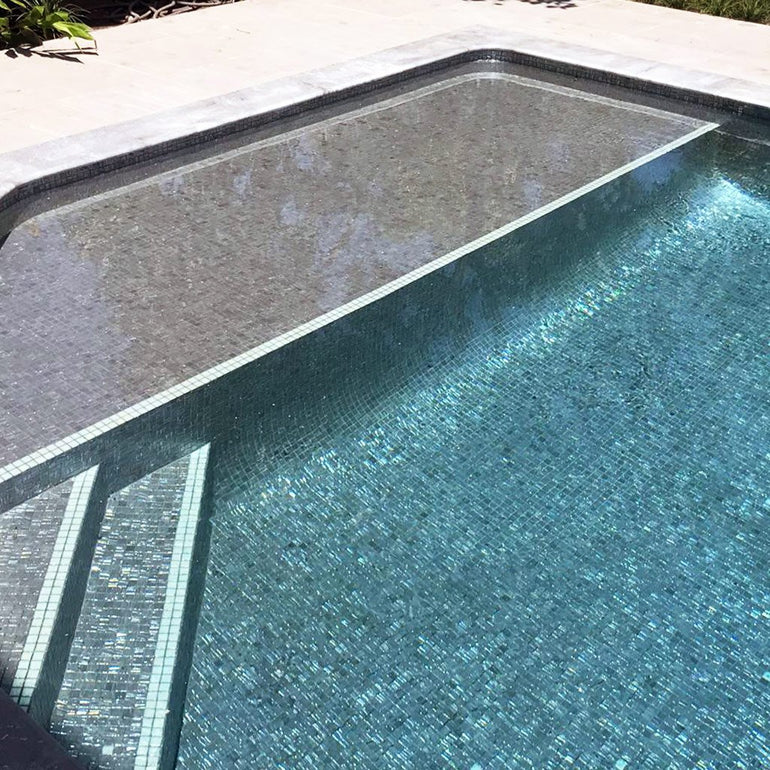 Galaxy - Silver, 1" x 1" - Glass Tile