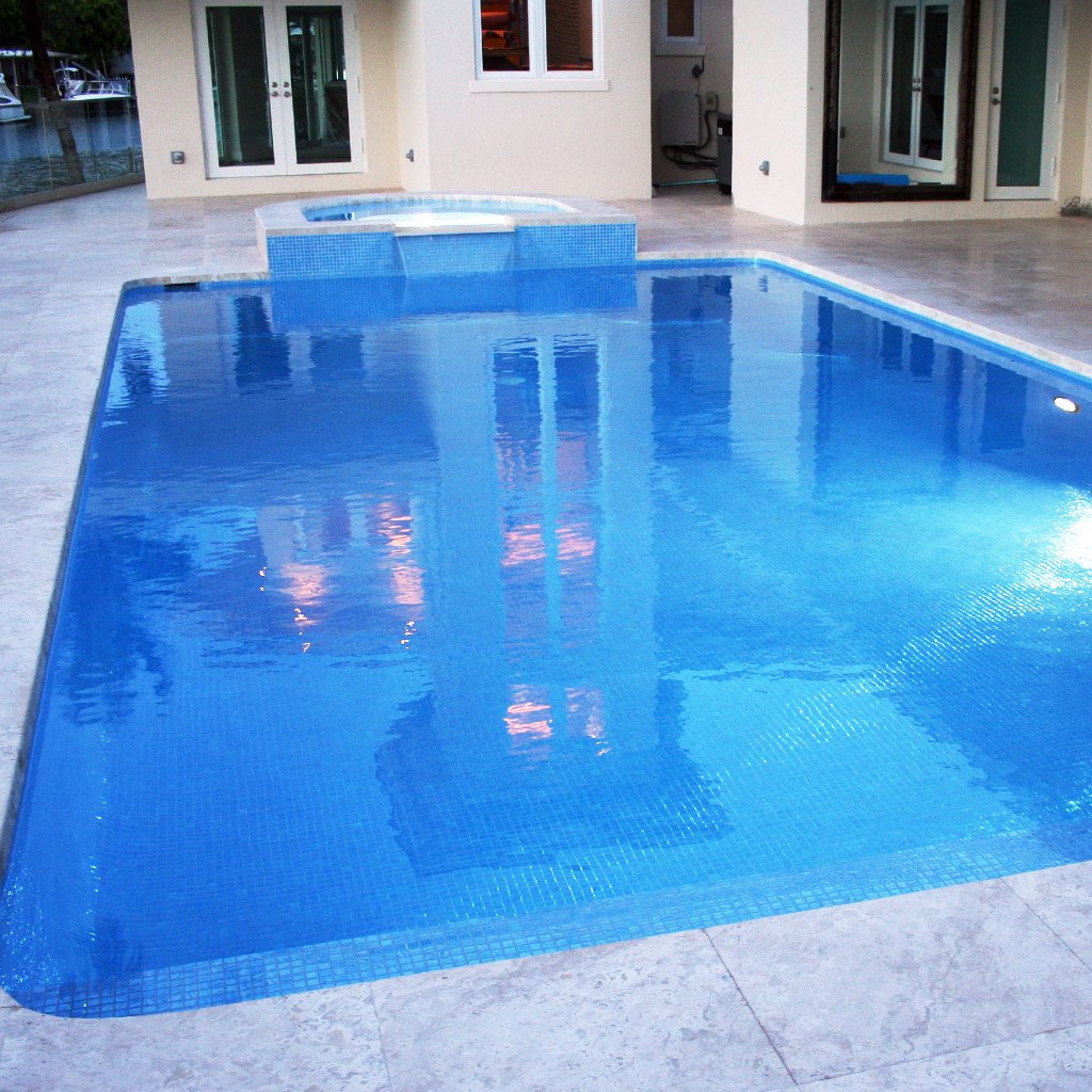Titanium Brushed Blue Iridescent Glass Tile by Vidrepur