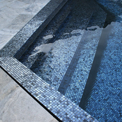 Black Iridescent, 1" x 1" - Glass Tile