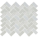 Snowfall, Herringbone - Glass Tile