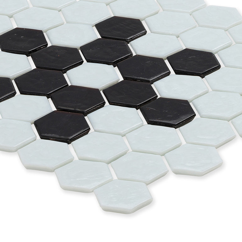American Glass Mosaics | Mid Century Hexagon Glass Tile Collection | Made in USA