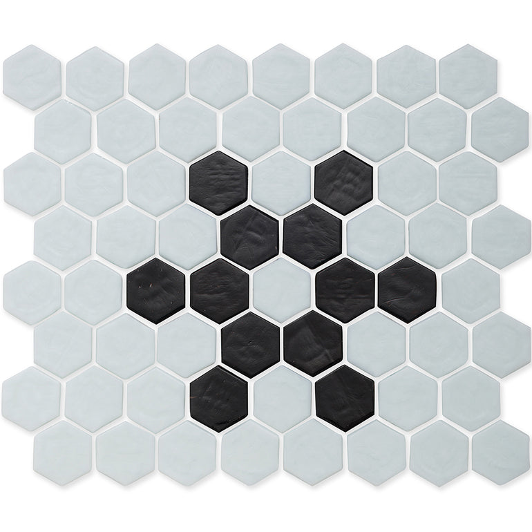 American Glass Mosaics | Mid Century Hexagon Glass Tile Collection | Made in USA