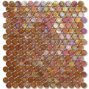 Jute Barrels, 6/8" - Glass Penny Round Mosaic