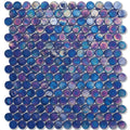 Silk Barrels, 6/8" - Glass Penny Round Mosaic
