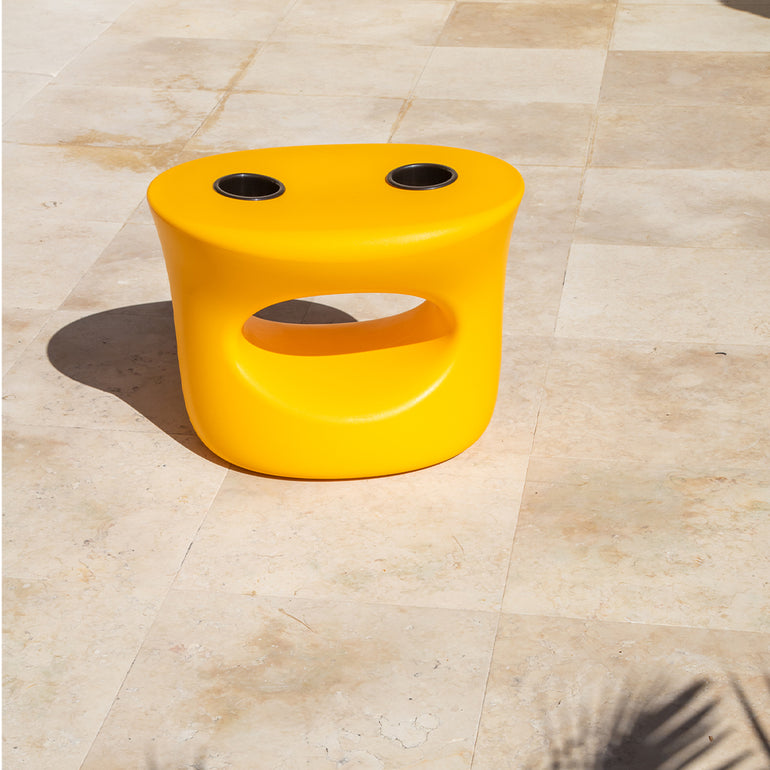 Amped In-Pool Stool/Table with Black Cupholders | Pool Accessory