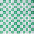 Malachite and White, 1" x 1" Checkerboard Pattern - Glass Tile