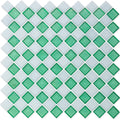 Malachite and White, 1" x 1" Diamond Pattern - Glass Tile