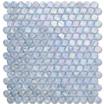 Cashmere Barrels, 6/8" Glass Penny Round Tile | Glass Tile by SICIS