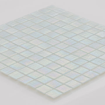 Selenite Opaque Iridescent 1x1 Glass Tile | E11.470.42S | American Glass Mosaics