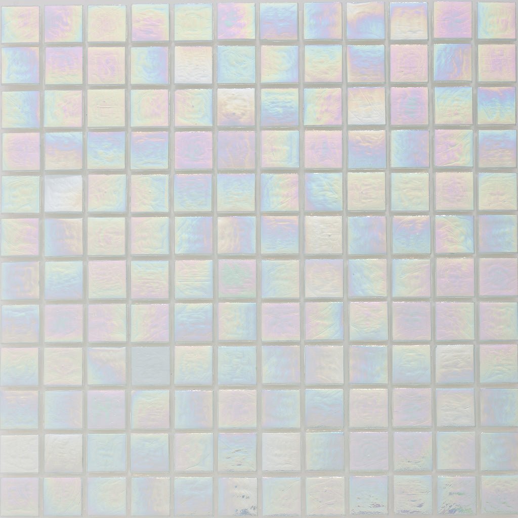Selenite Opaque Iridescent 1x1 Glass Tile | E11.470.42S | American Glass Mosaics