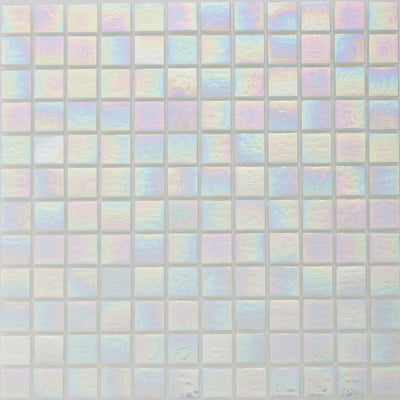 Selenite Opaque Iridescent 1x1 Glass Tile | E11.470.42S | American Glass Mosaics