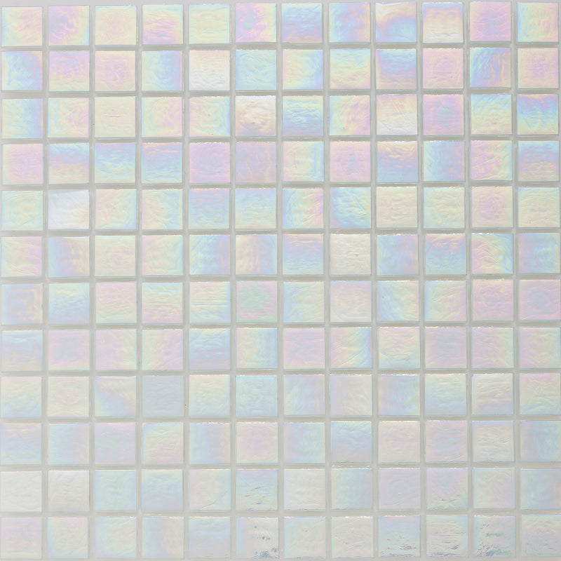 Selenite Opaque Iridescent 1x1 Glass Tile | E11.470.42S | American Glass Mosaics
