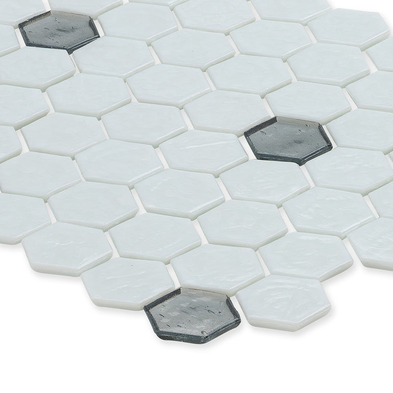 American Glass Mosaics | Mid Century Hexagon Glass Tile Collection | Made in USA