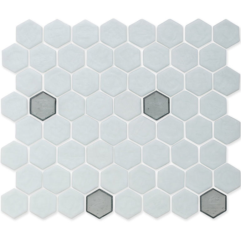 American Glass Mosaics | Mid Century Hexagon Glass Tile Collection | Made in USA