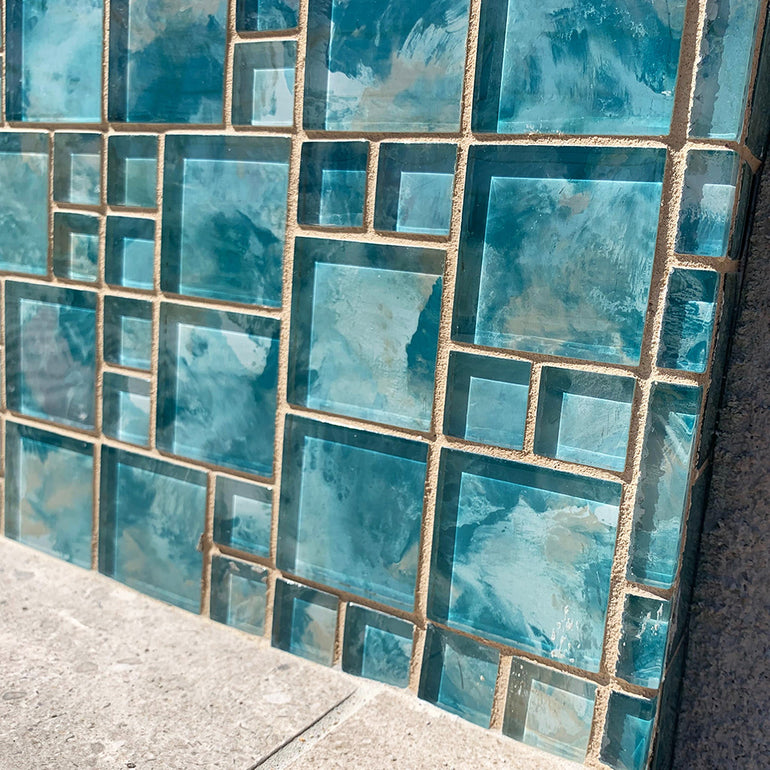 Turquoise, Mixed | MA103TURQ1212 | Mosaic Glass Tile