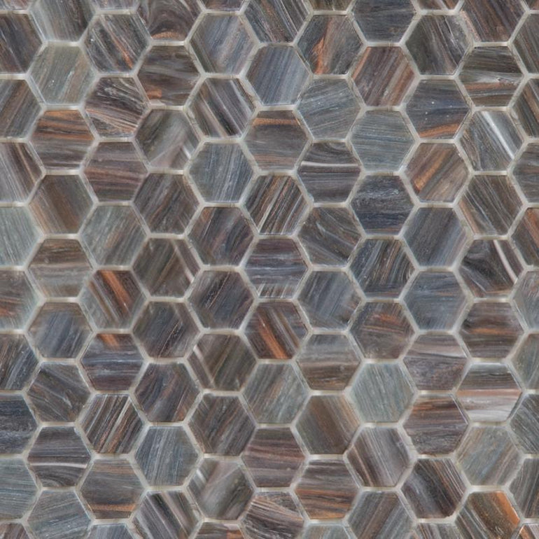 Brillante 218 Hexagon Tile | TREND Glass Mosaic Tile