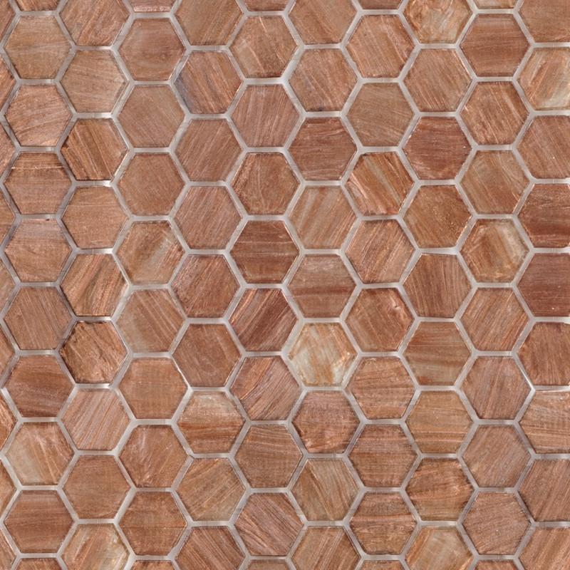 Brillante 222 Hexagon Tile | TREND Glass Mosaic Tile