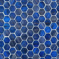 239H Sapphire, Hexagon Mosaic - Glass Tile