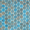 242H Argent Sky, Hexagon Mosaic - Glass Tile