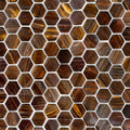 270H Copper Blast, Hexagon Mosaic - Glass Tile