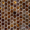 270H Copper Blast, Hexagon Mosaic - Glass Tile