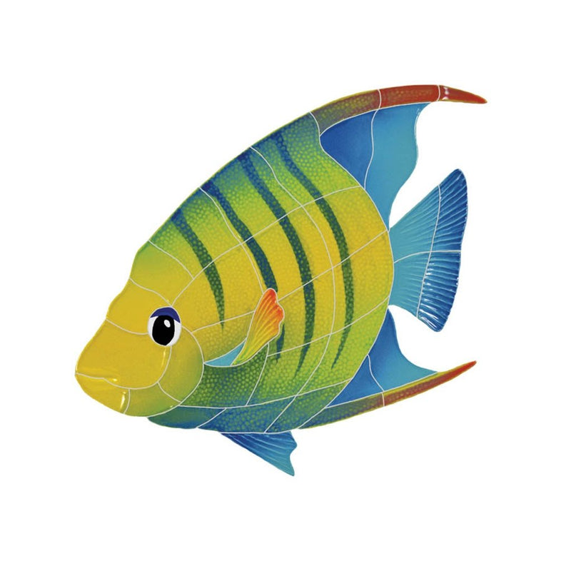 Banded Angelfish, Left | AFBMCOLL | Pool Mosaic