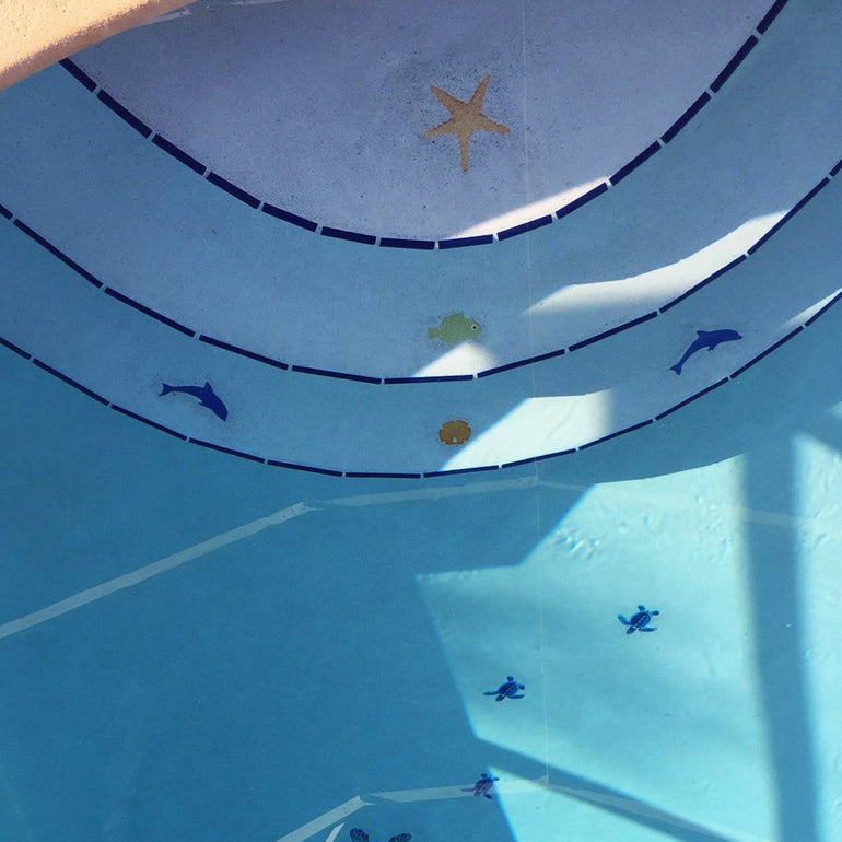 Mini Dolphin Light Blue 6" | DMILBLRB | Pool Mosaic