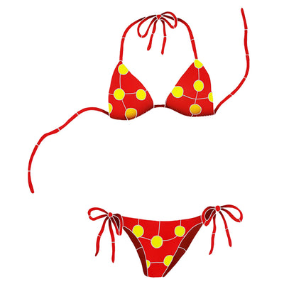 Bikini Red Swimming Pool Mosaic | BYEREDOM | AquaBlu Mosaics