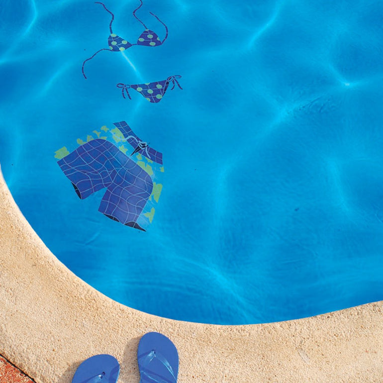 Bikini Blue Swimming Pool Mosaic | BYEBLUOM | AquaBlu Mosaics