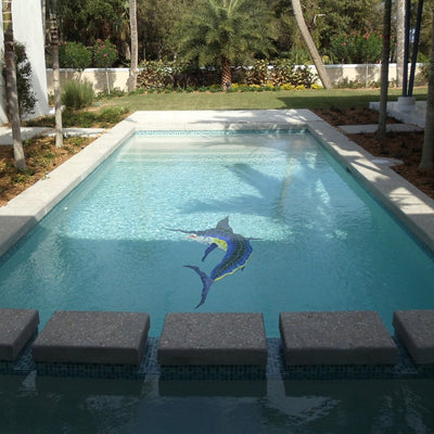 Marlin | MARBLUL | Pool Mosaic by Artistry in Mosaics