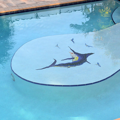 Marlin | MARBLUL | Pool Mosaic by Artistry in Mosaics