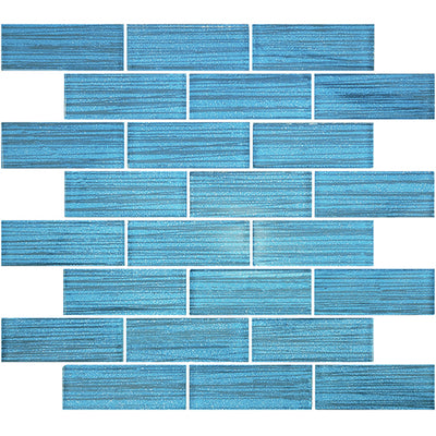Metallic Blue, 1.5" x 4" Glass Tile | PS8154B24 | Artistry in Mosaics