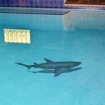 Shark w/Shadow | SSHGRARL | Pool Mosaic by Artistry in Mosaics