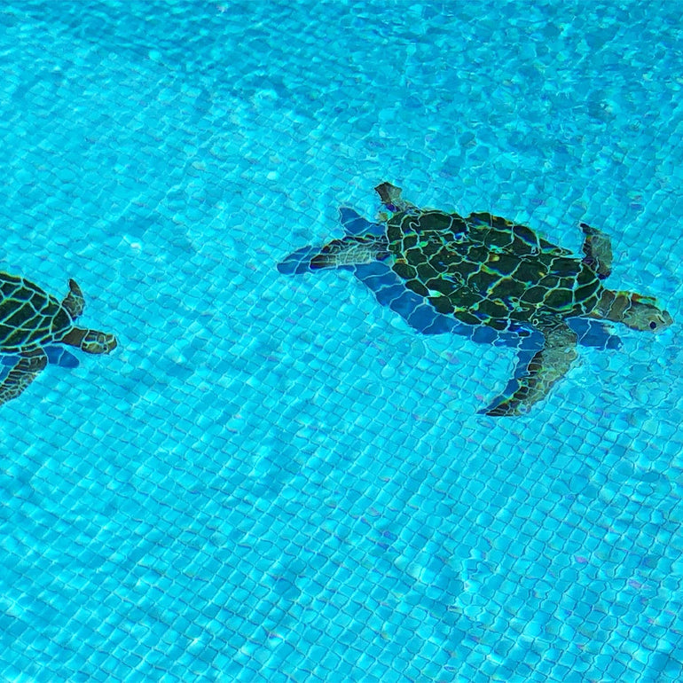Sea Turtle - Natural w/Shadow | SESNATRS | Pool Mosaic