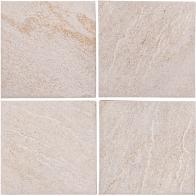 Stone Quartz Series Beige, 6" x 6" Tile | ALXSTONBEIGE6 | Tesoro Porcelain Pool Tile