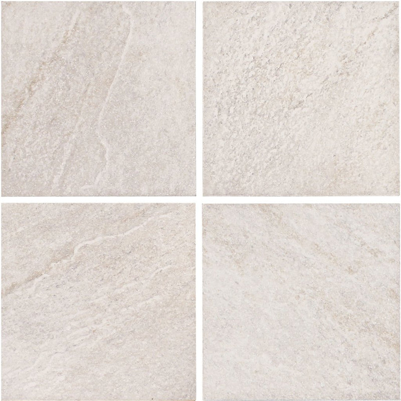 Stone Quartz Series Bianco, 6" x 6" Tile | ALXSTONBIANCO6 | Tesoro Porcelain Pool Tile