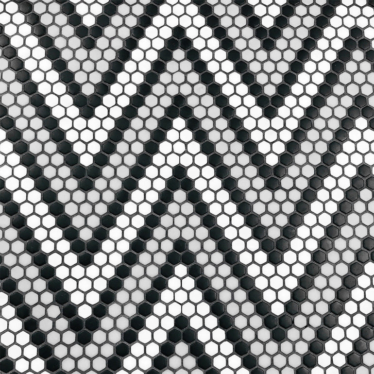 Amiens Classic, Hexagon Mosaic Tile | Geometro Glass Tile