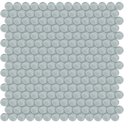 Cloud, Penny Round Mosaic | ANAELEMPNRDCLOUD | Aquatica Glass Tile