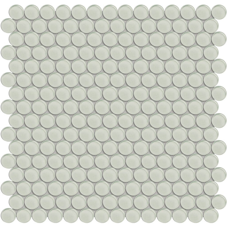 Sand, Penny Round Mosaic | ANAELEMPNRDSAND | Aquatica Glass Tile