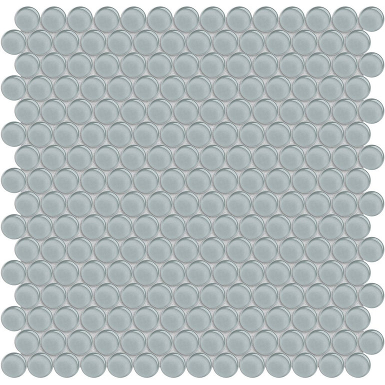 Shadow, Penny Round Mosaic | ANAELEMPNRDSHAD | Aquatica Glass Tile