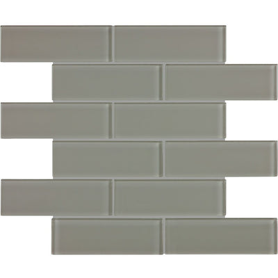 Element Series Smoke, 2" x 6" Subway Tile | ANAELEMSMO26 | Aquatica Glass Pool Tile